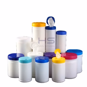 Spunlace-Vlies-Reinigungstücher, Kanister, Trockentücher, Feuchttücher, Rolle