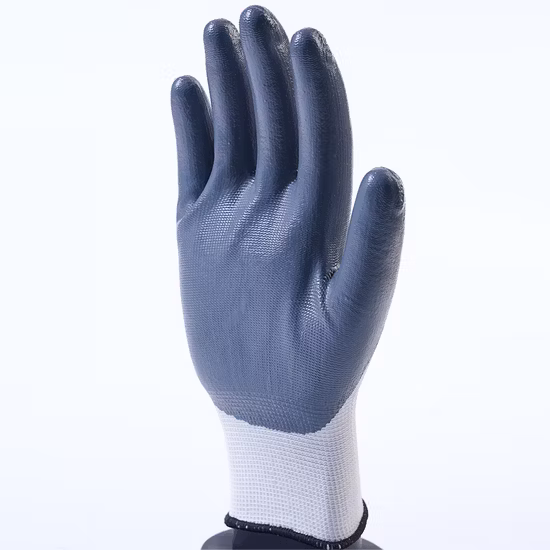 Nahtlose Nitrilbeschichtete Sicherheitsarbeitshandschuhe aus Nylon-Polyester Guantes Luvas CE 3121X