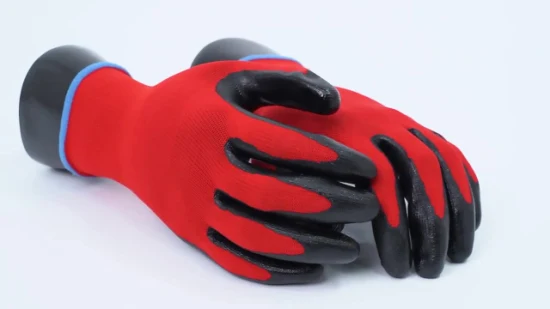 Sicherheitshandschuhe Xingyu 13G Ployester Shell Nitrilbeschichtete Handschuhe/Bauhandschuhe/Arbeitshandschuhe mit großer Qualität
